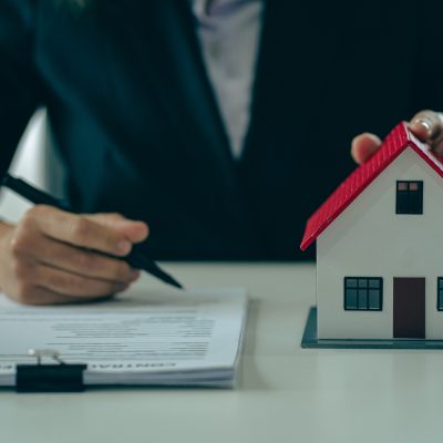 Office Insurance protects the home for protection and care. concept of home and real estate property insurance